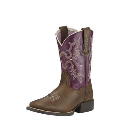 Ariat Tombstone - Western Laarzen Bruin / Paars Kinderen - 41751-034